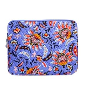 NWT Vera Bradley Laptop Sleeve Mural Garden 14" Quilted Signature Cotton Purple